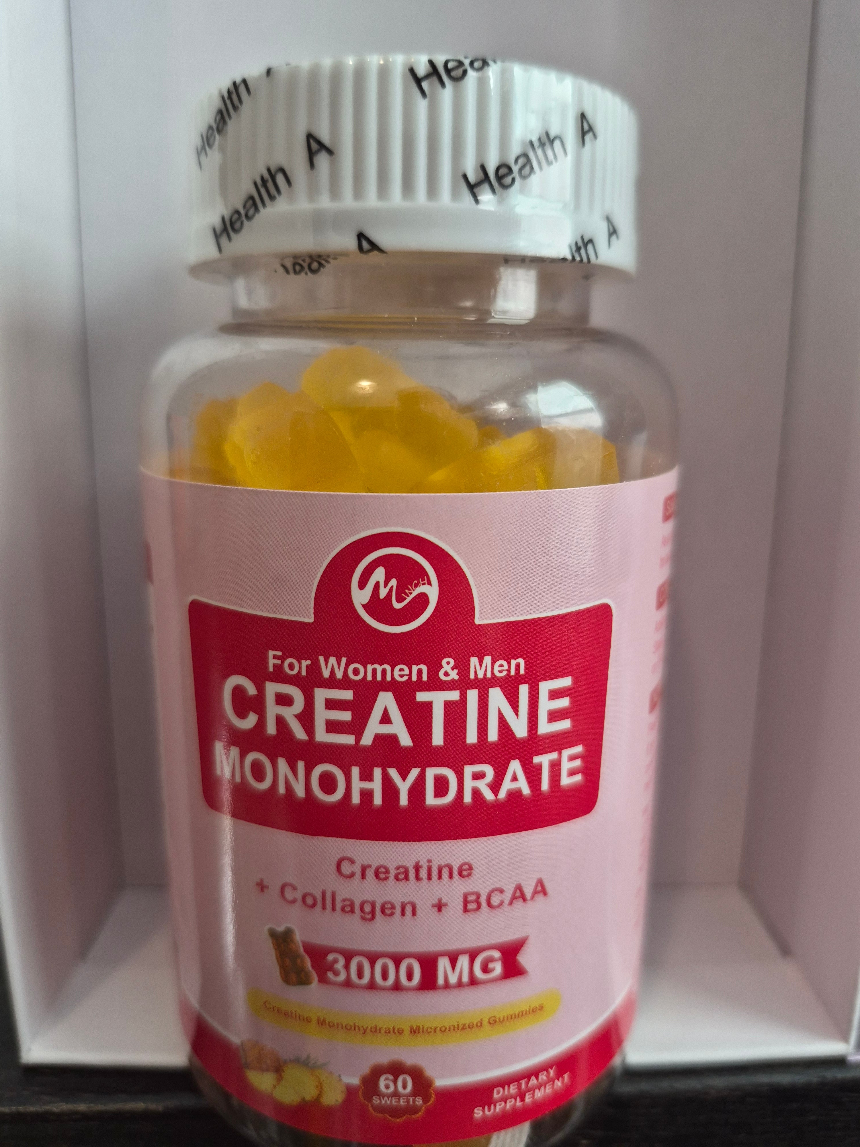 Creatine Gummies with Collagen & BCAAs — 60 Capsules