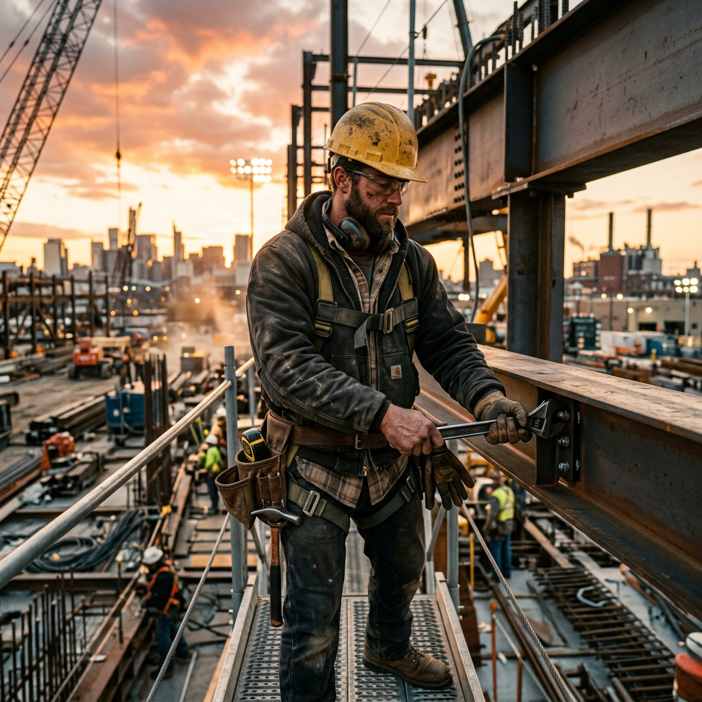 Blue collar worker fueled by EVEREST Pre-Workout